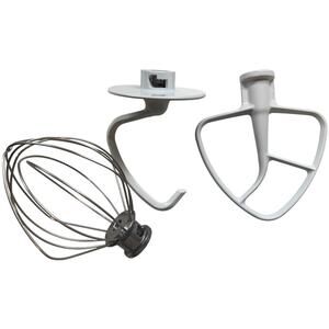 Kitchenaid Mixer Accessory Set Whisk Dough Hook Beater White